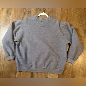 Vtg Nike Golf Striped Crewneck Sweatshirt Gray XL